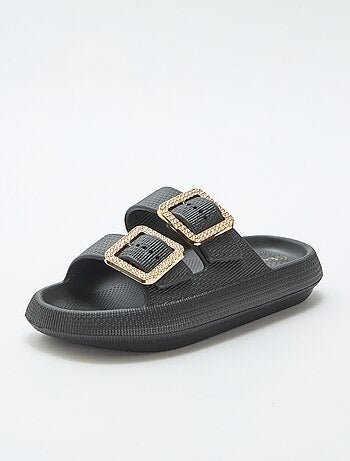 Ciabatte da piscina con fibbie in strass