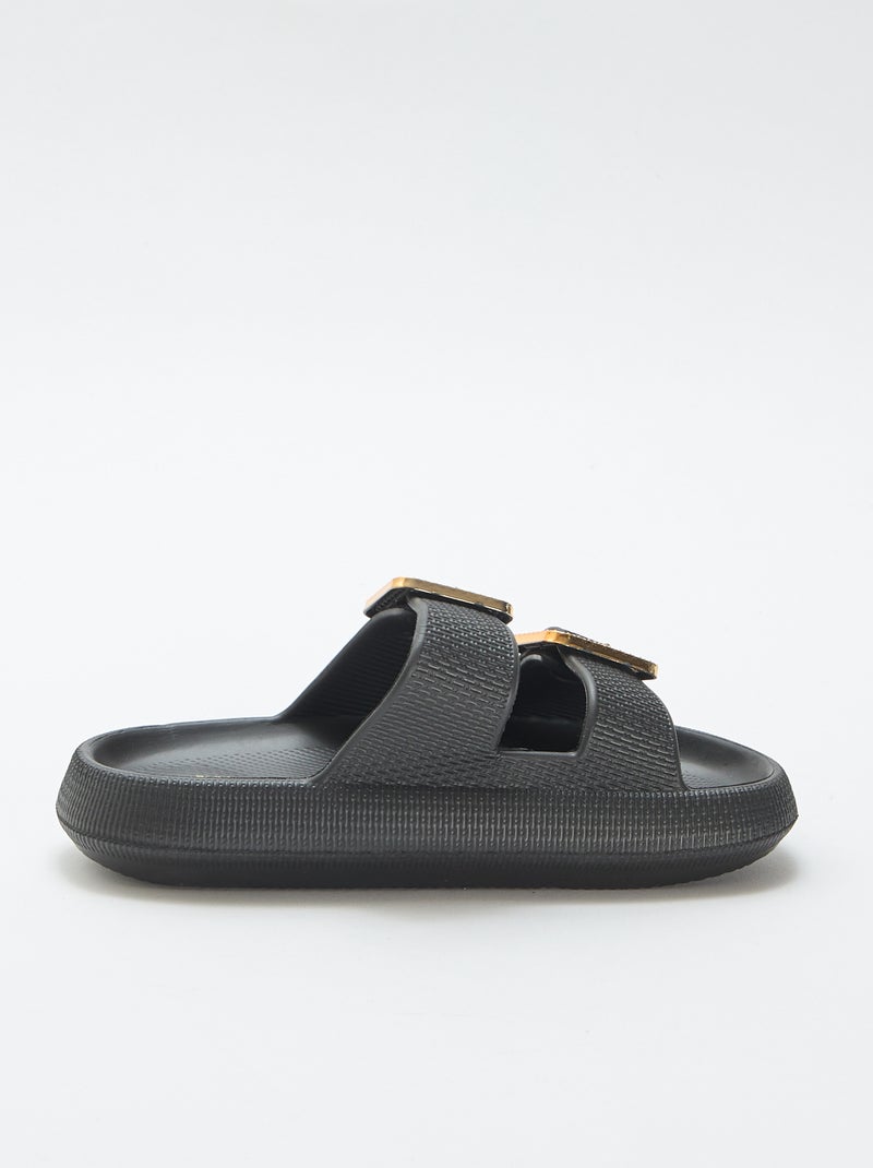 Ciabatte da piscina con fibbie in strass Nero - Kiabi
