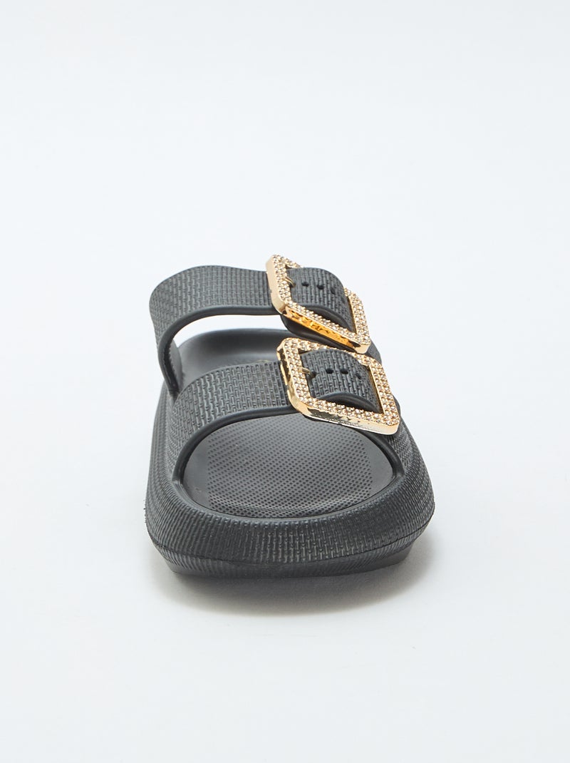 Ciabatte da piscina con fibbie in strass Nero - Kiabi