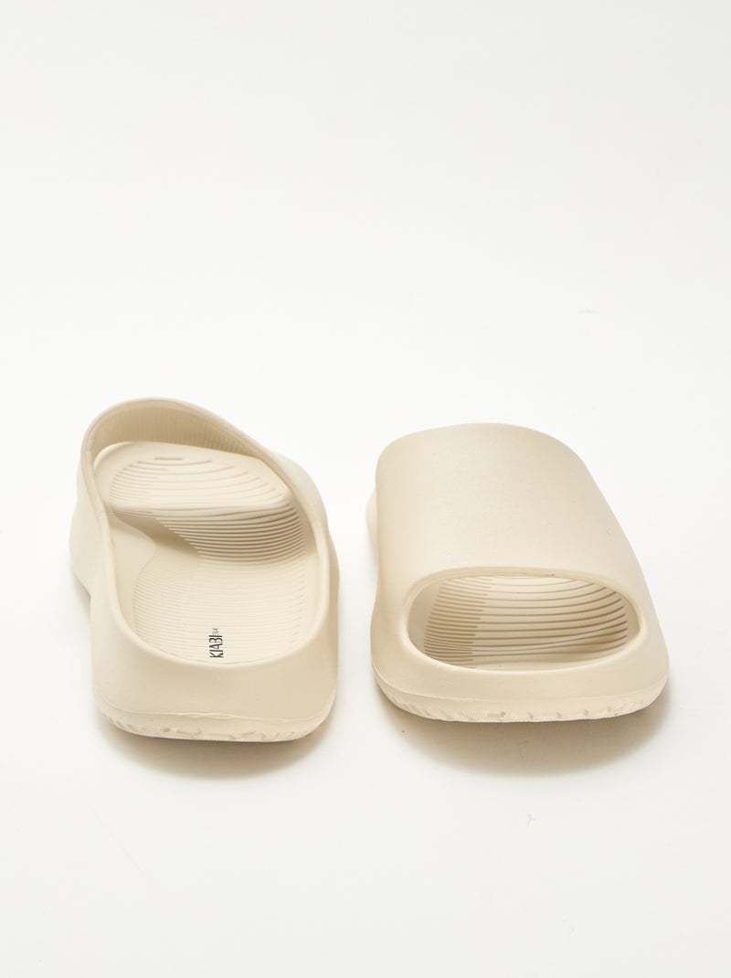 Ciabatte da piscina con zeppa Bianco - Kiabi