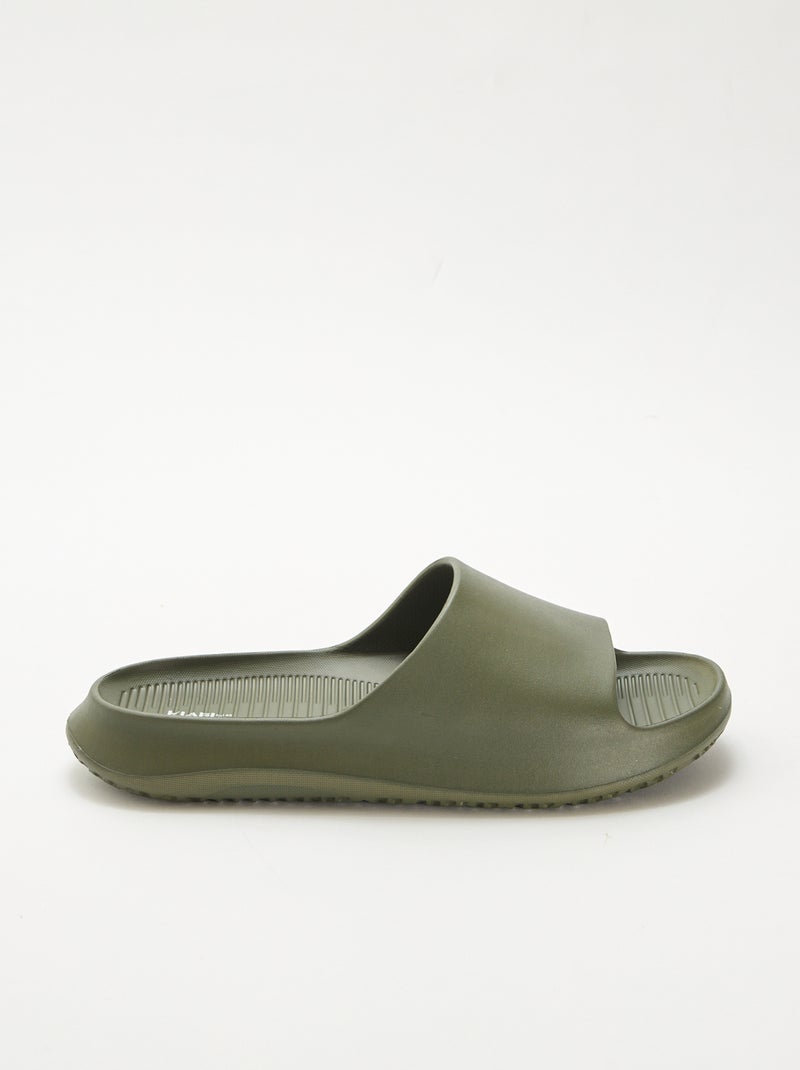 Ciabatte da piscina con zeppa Kaki - Kiabi