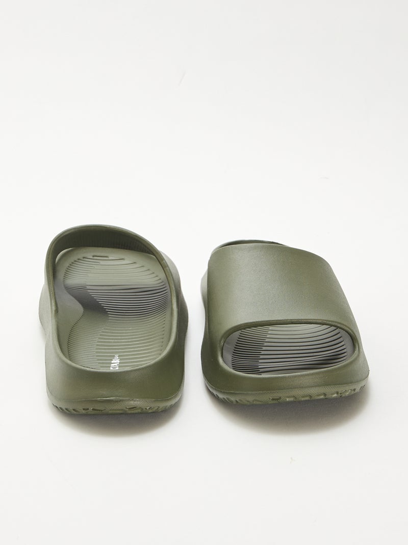 Ciabatte da piscina con zeppa Kaki - Kiabi