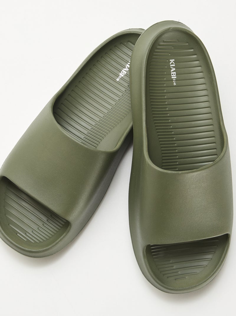 Ciabatte da piscina con zeppa Kaki - Kiabi
