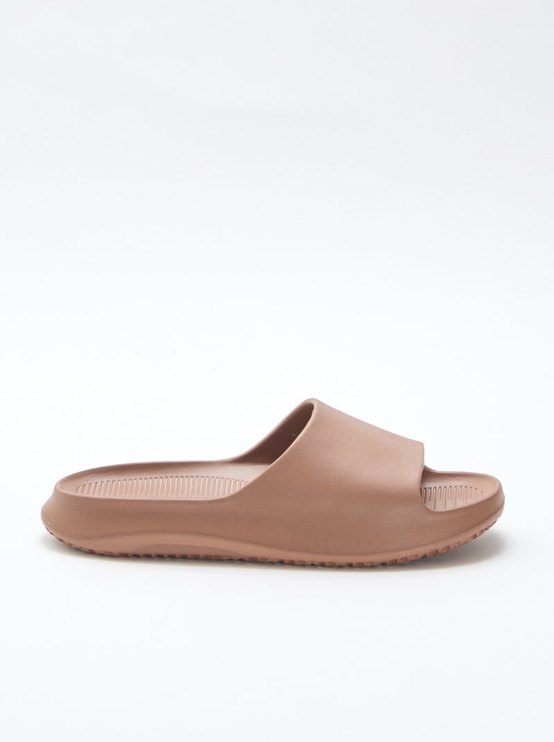 Ciabatte da piscina con zeppa Marrone - Kiabi