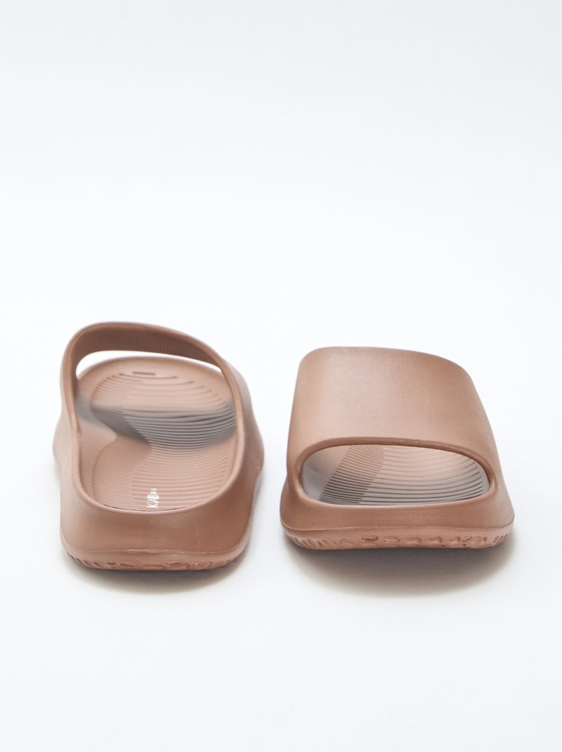 Ciabatte da piscina con zeppa Marrone - Kiabi