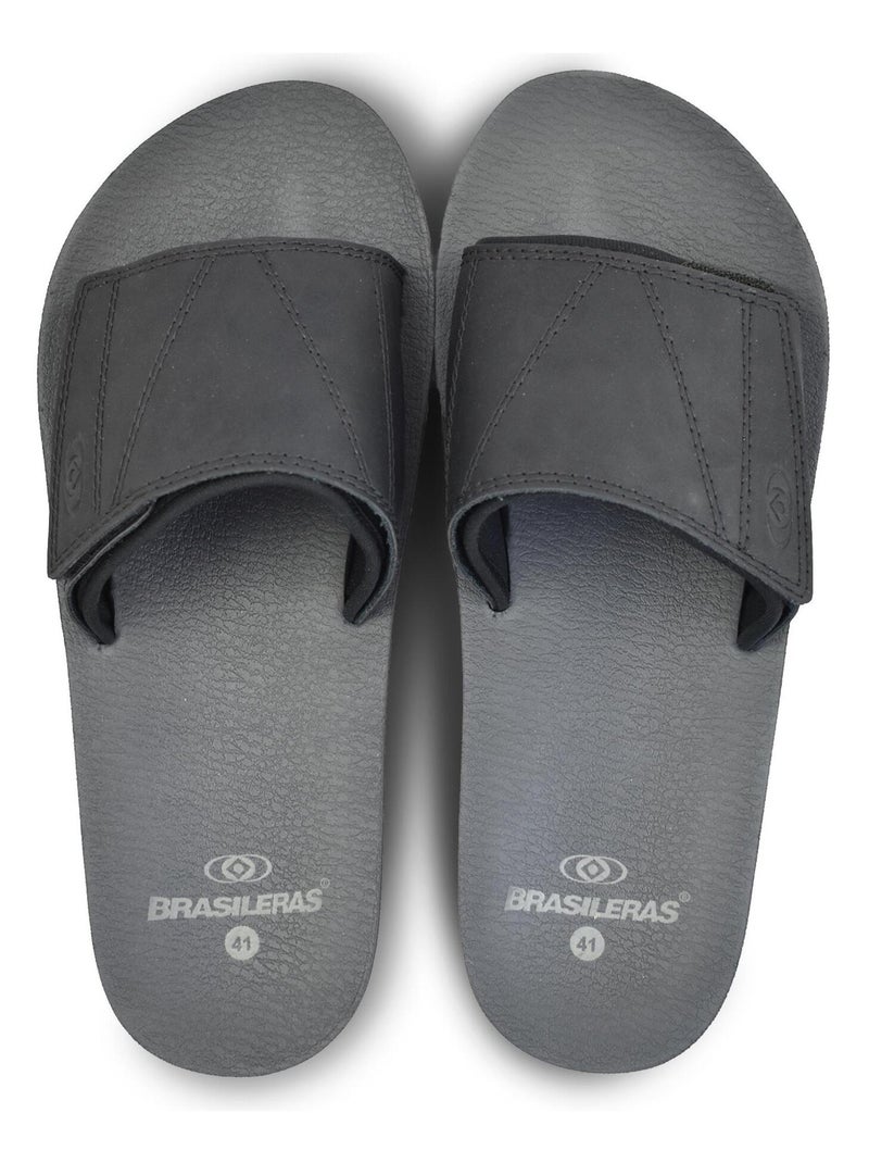 Ciabatte da piscina uomo Brasileras suola in gomma Nero - Kiabi