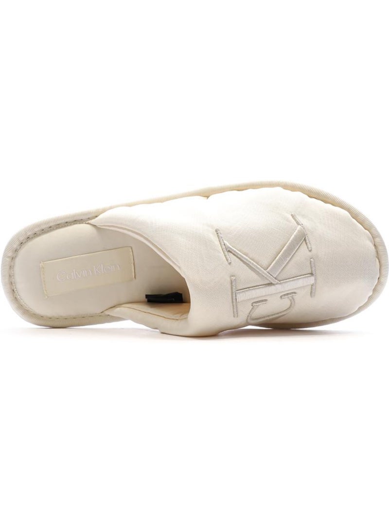 Ciabatte Donna Calvin Klein Jeans in Raso Effetto Moiré Bianco - Kiabi