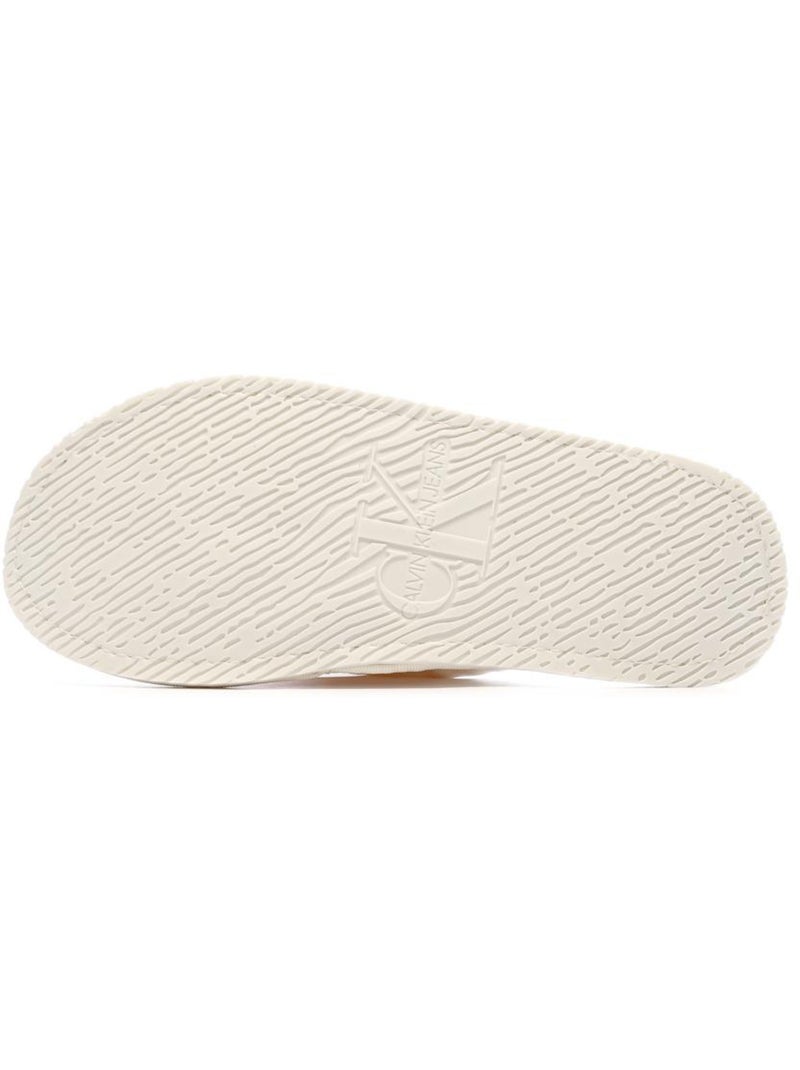 Ciabatte Donna Calvin Klein Jeans in Raso Effetto Moiré Bianco - Kiabi