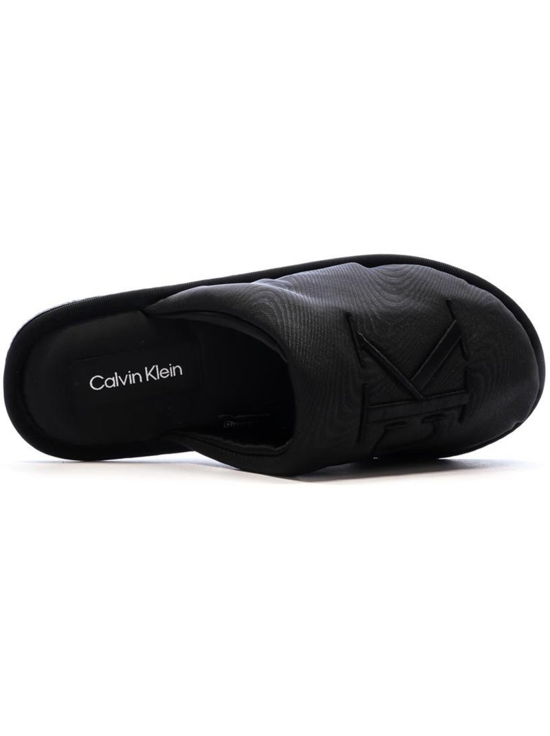Ciabatte Donna Calvin Klein Jeans in Raso Effetto Moiré Nero - Kiabi