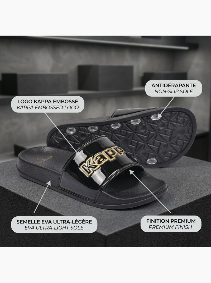 Ciabatte Donna Piscina Glitter Glossy Leopardo KAPPA Nero - Kiabi