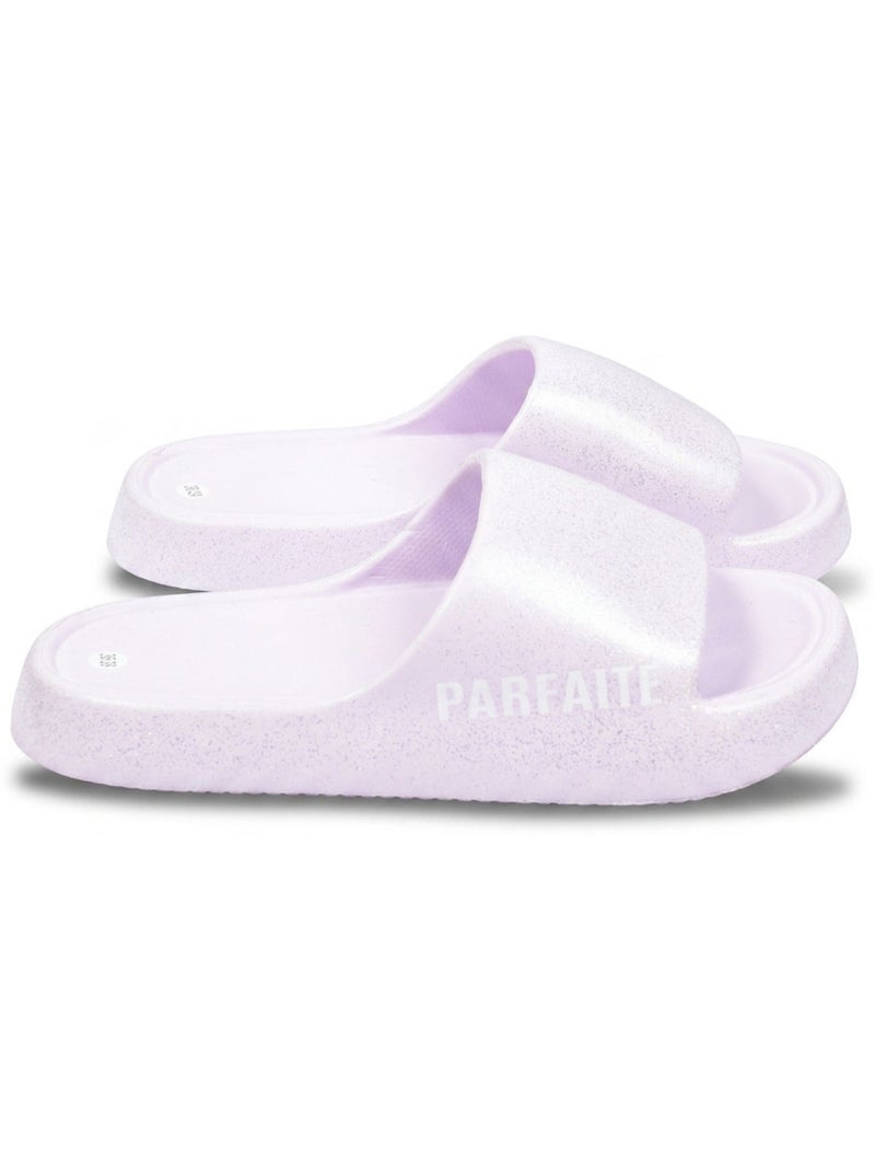 Ciabatte Glitter con Scritta Umoristica 4 Colori OZABI Lilla chiaro - Kiabi