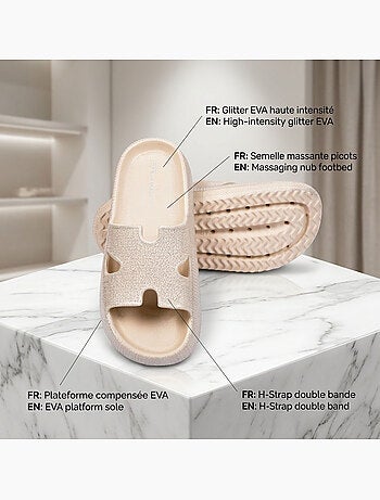 Ciabatte Glitter H-Strap EVA 6 Colori OZABI