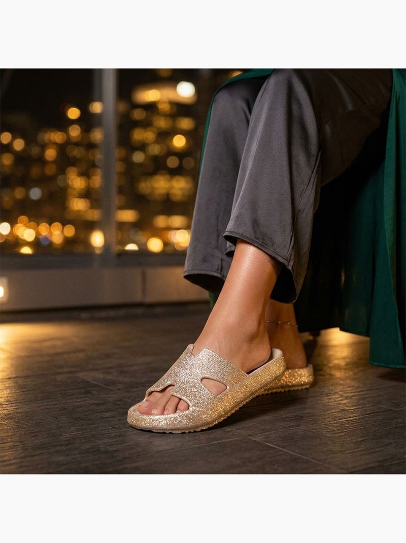 Ciabatte Glitter H-Strap EVA 6 Colori OZABI Beige - Kiabi