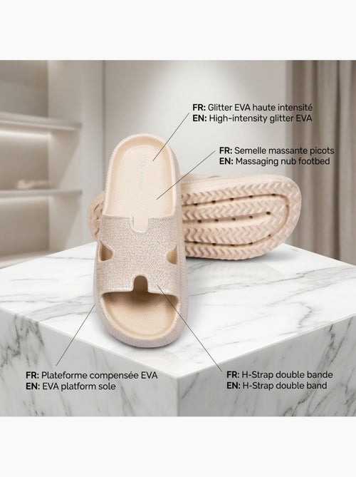 Ciabatte Glitter H-Strap EVA 6 Colori OZABI - Kiabi