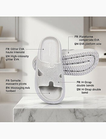 Ciabatte Glitter H-Strap EVA 6 Colori OZABI