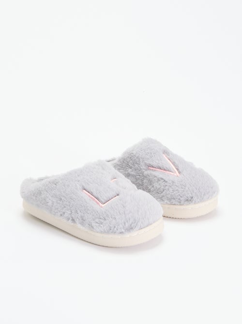 Ciabatte in maglia peluche - Kiabi