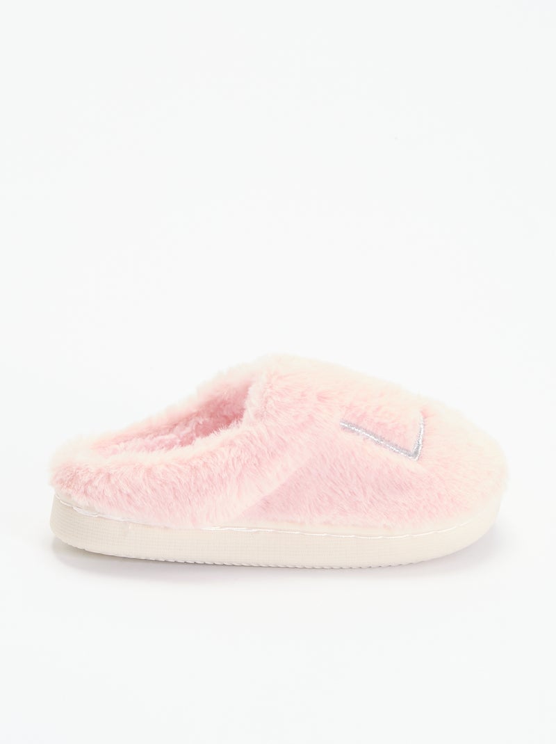 Ciabatte in maglia peluche Rosa - Kiabi