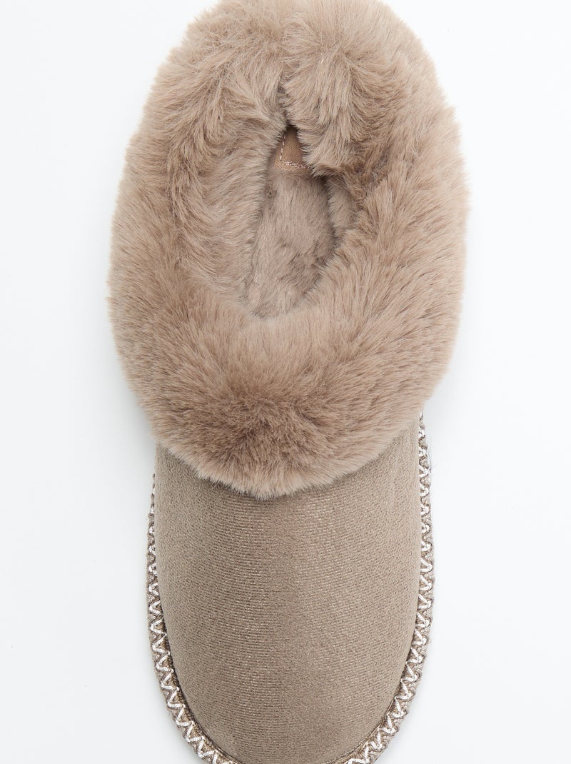 Ciabatte mules foderate Beige - Kiabi