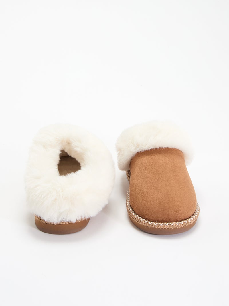 Ciabatte mules foderate Marrone - Kiabi