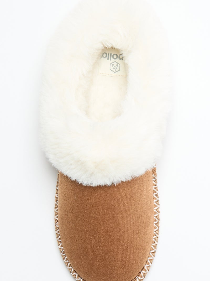 Ciabatte mules foderate Marrone - Kiabi