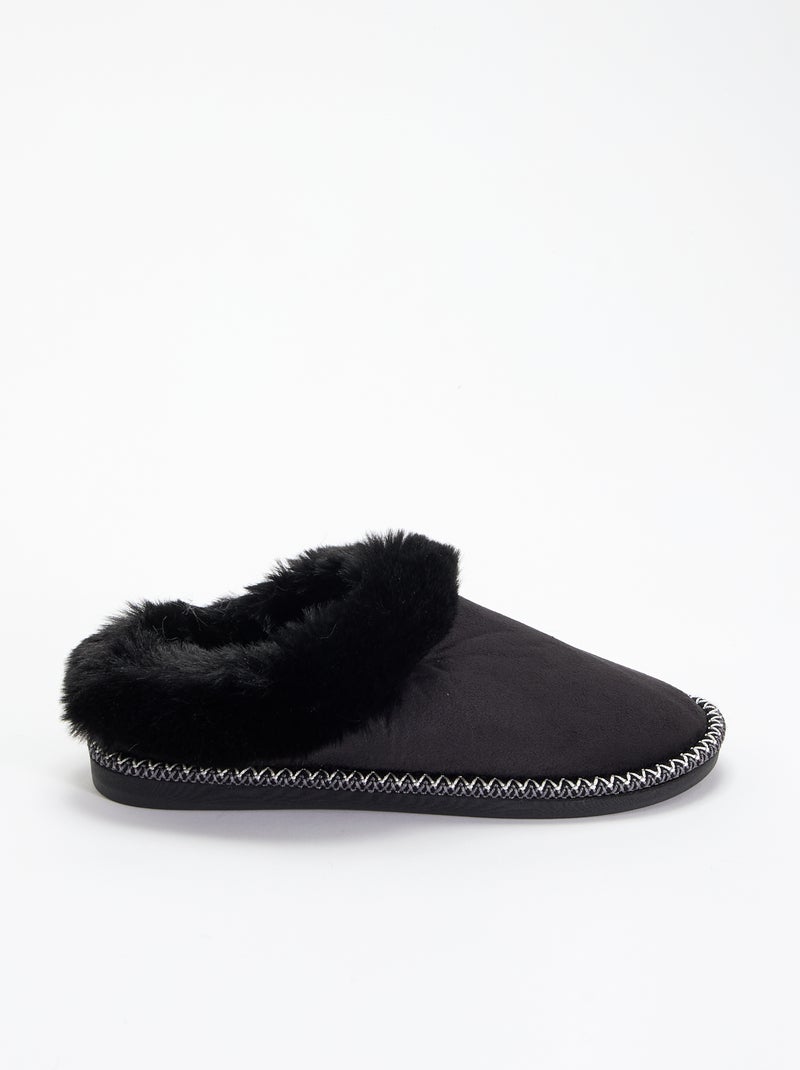 Ciabatte mules foderate Nero - Kiabi
