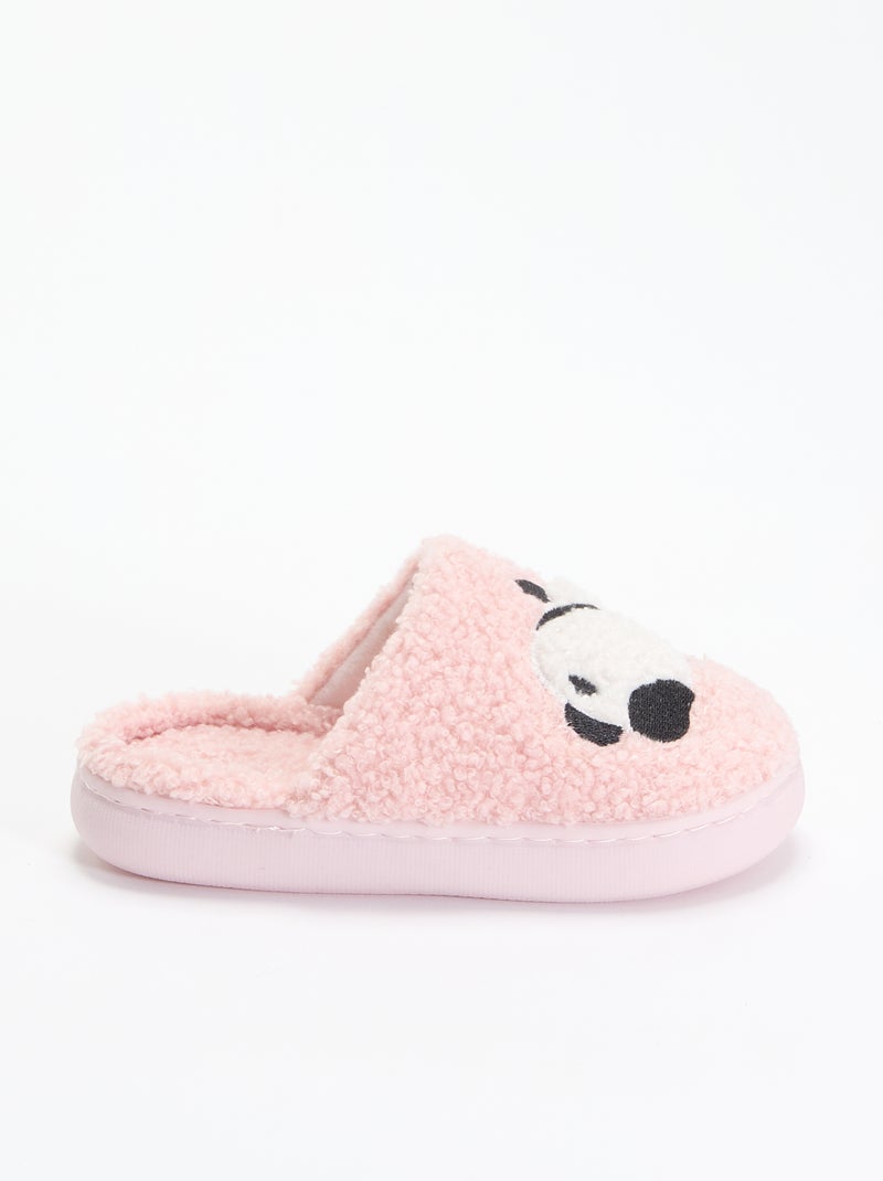 Ciabatte mules in maglia bouclé Rosa - Kiabi