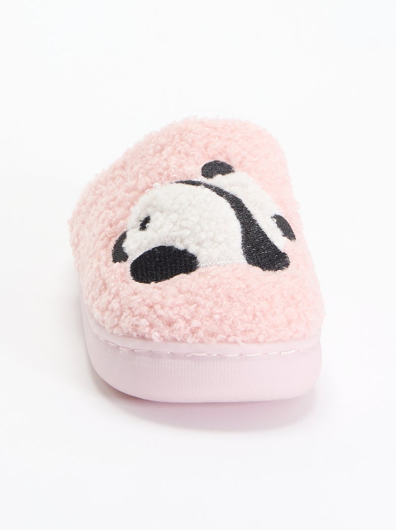 Ciabatte mules in maglia bouclé Rosa - Kiabi