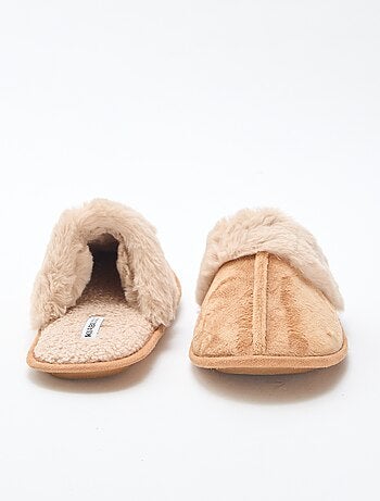 Ciabatte a sabot in finta pelliccia