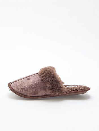 Ciabatte a sabot in finta pelliccia