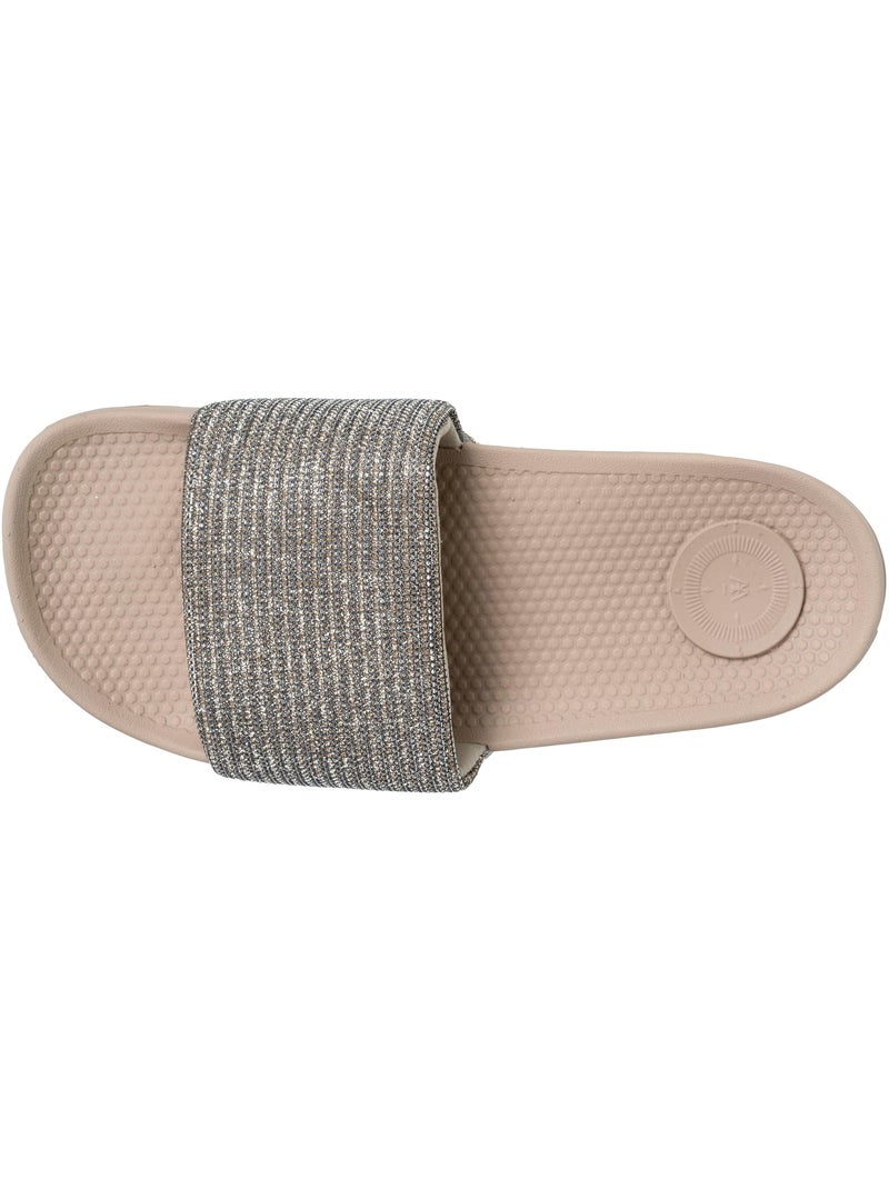 Ciabatte suola comoda e leggera, sandalo da spiaggia e da piscina  Isotoner Beige metallico - Kiabi
