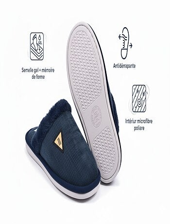 Ciabatte uomo velluto ondulato MU9714