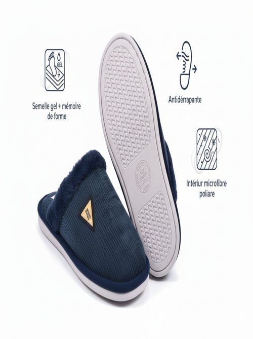 Ciabatte uomo velluto ondulato MU9714 - Kiabi