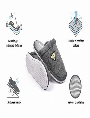 Ciabatte uomo velluto ondulato MU9714