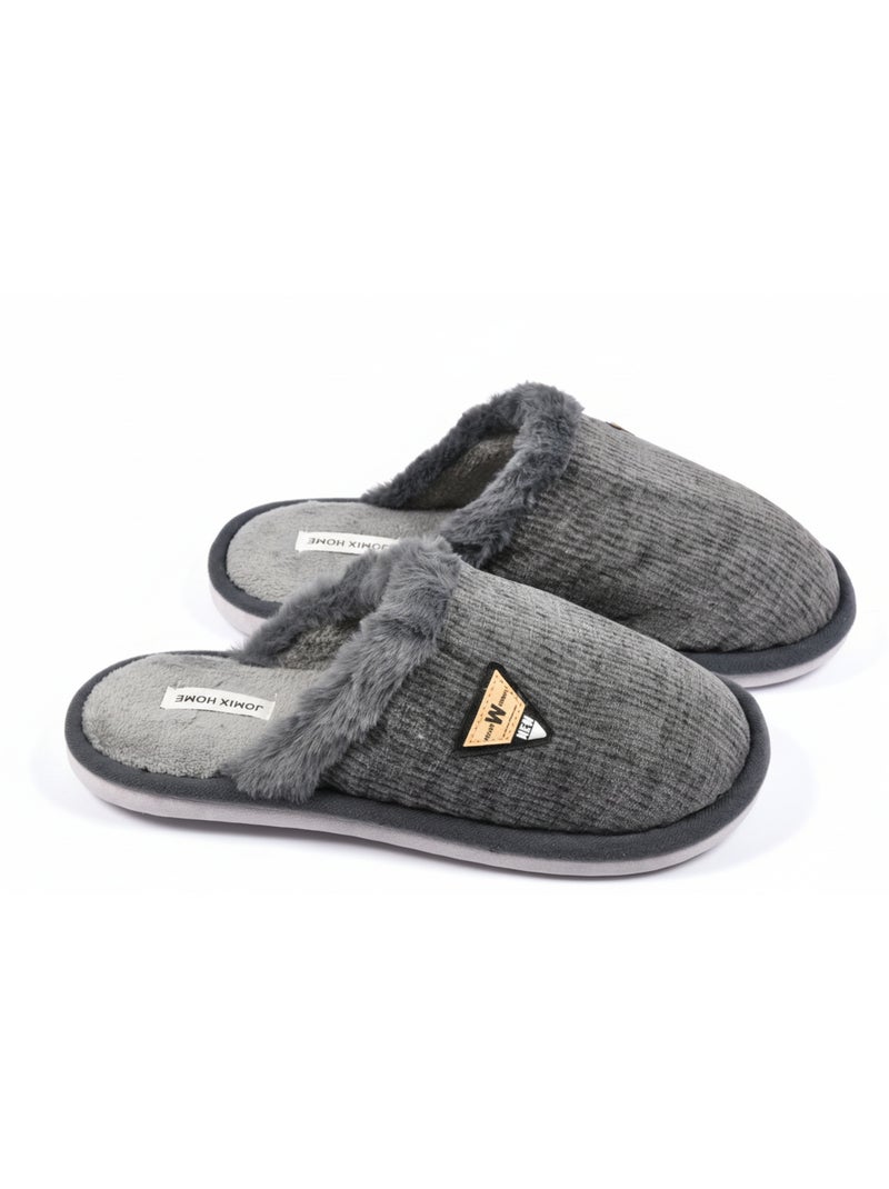 Ciabatte uomo velluto ondulato MU9714 Grigio - Kiabi
