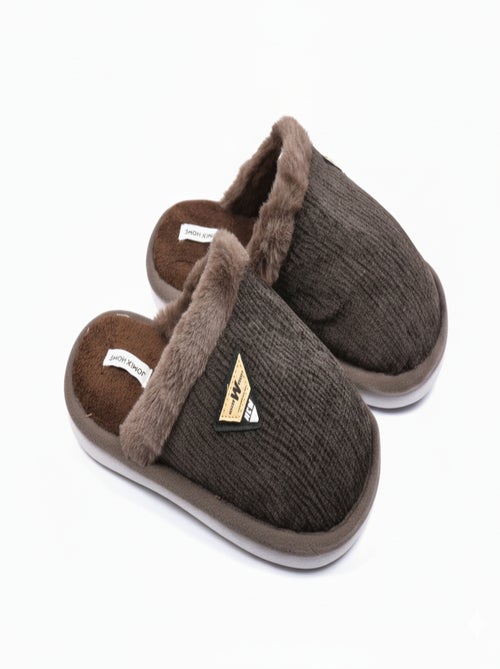 Ciabatte uomo velluto ondulato MU9714 - Kiabi