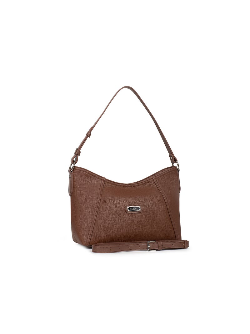 CIARA - Borsa a spalla con 1 manico Marrone cioccolato - Kiabi