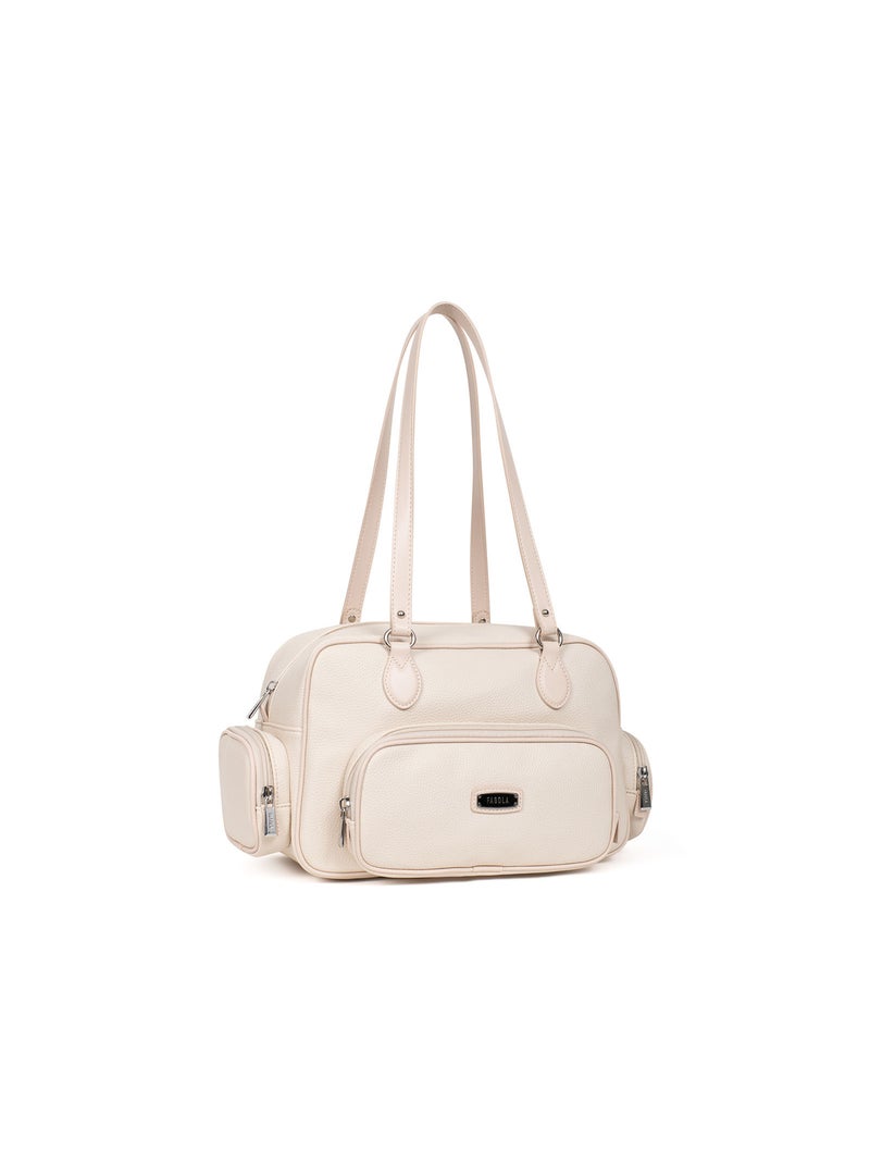 CIARA - Borsa a spalla con 2 manici Beige chiaro - Kiabi