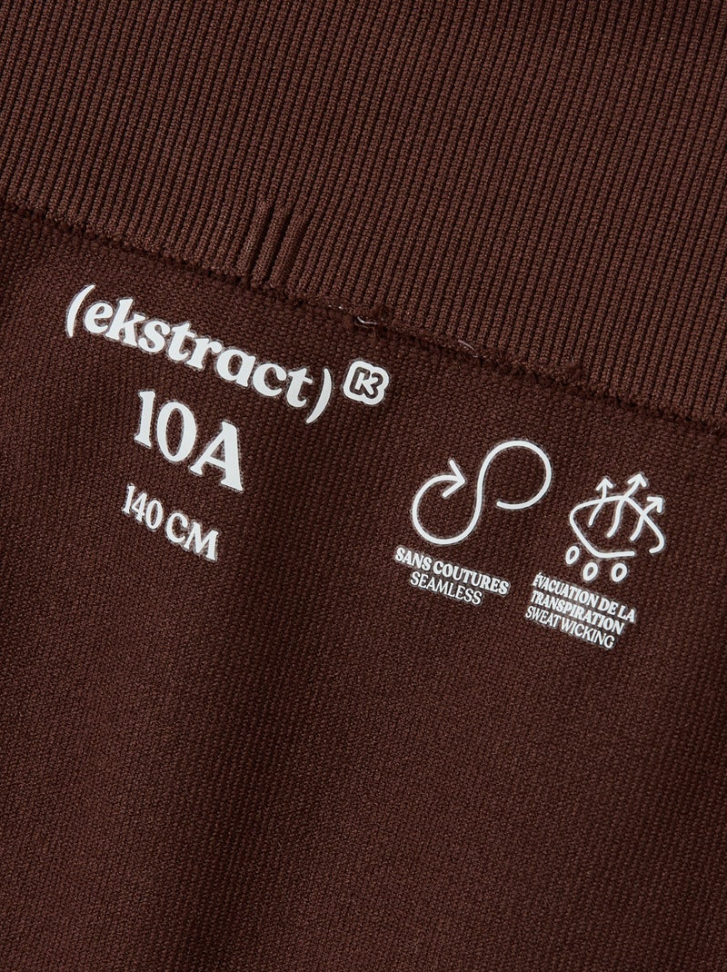 Ciclista sportivo senza cuciture - (ekstract) Marrone - Kiabi