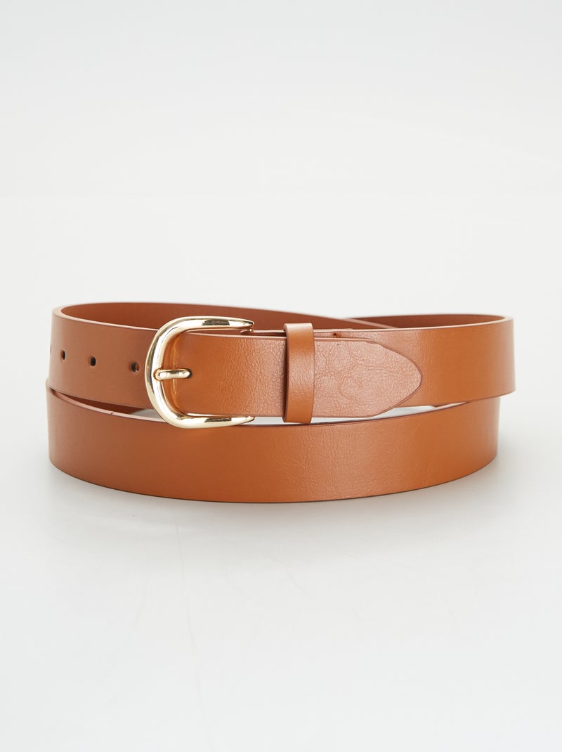 Cintura basic in similpelle MARRONE - Kiabi