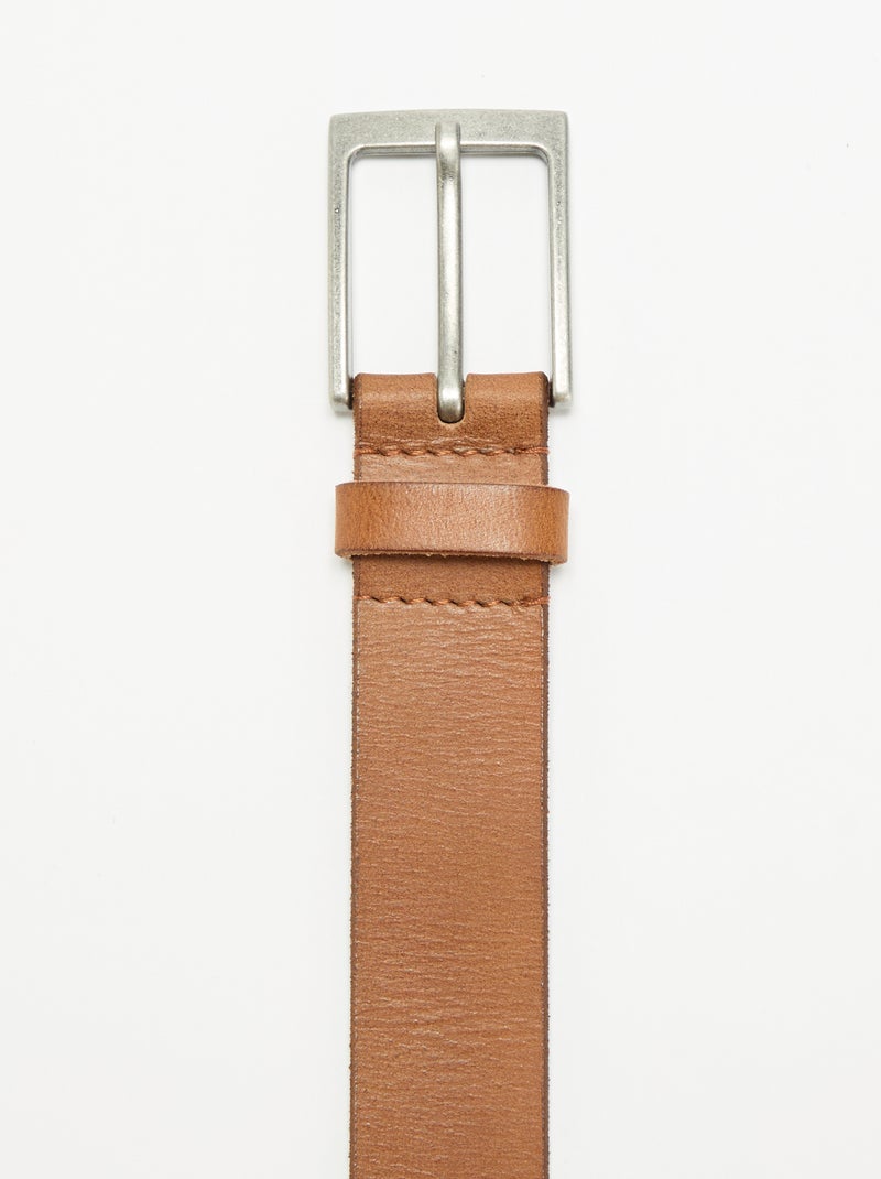 Cintura basica con fibbia metallica Marrone - Kiabi