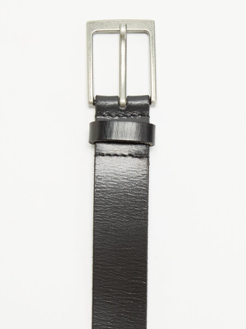 Cintura basica con fibbia metallica Nero - Kiabi