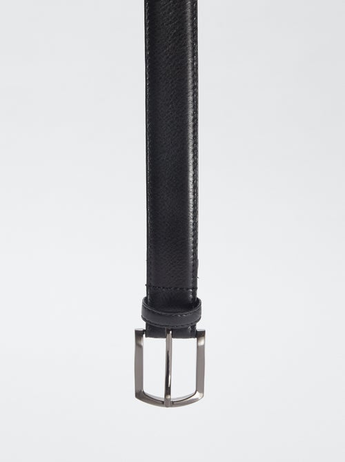 Cintura basica in pelle con fibbia in metallo - Kiabi