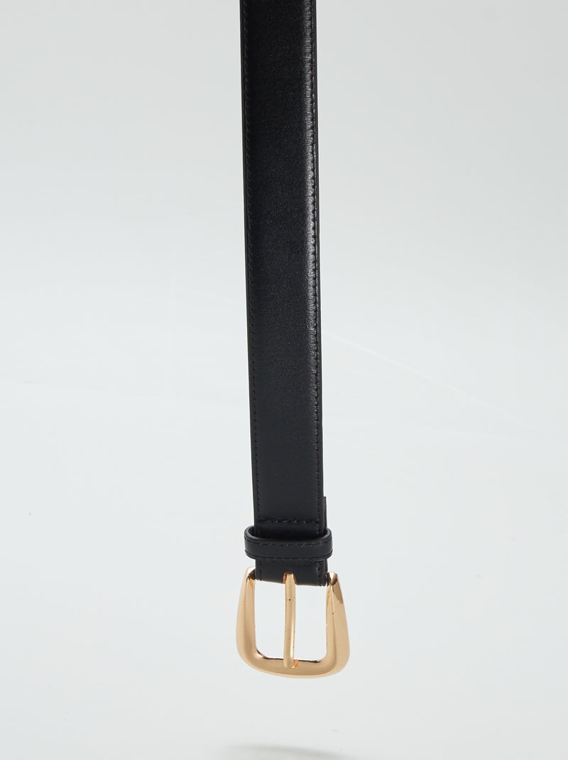 Cintura basica in pelle NERO - Kiabi