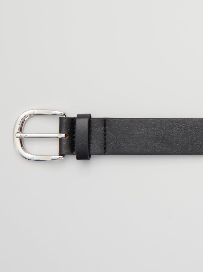 Cintura basica in similpelle nero - Kiabi