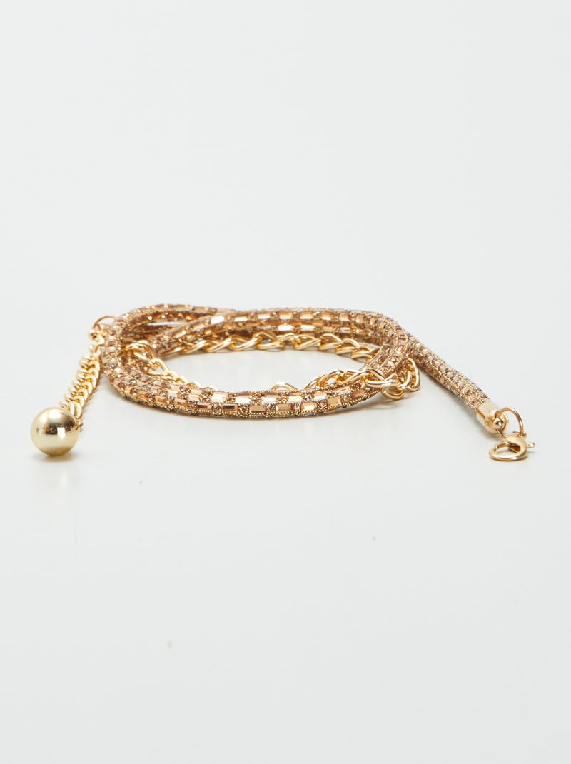 Cintura con catenella dorata BEIGE - Kiabi