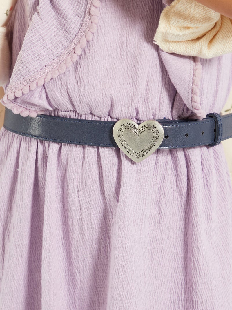 Cintura con fibbia 'cuore' BLU - Kiabi