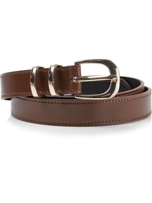 Cintura con fibbia dorata, 100% pelle donna - Kiabi Cintura con fibbia dorata, 100% pelle donna - Kiabi