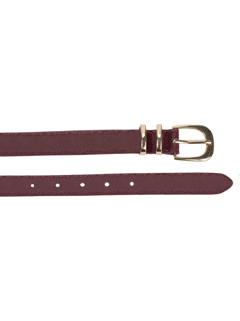 Cintura con fibbia dorata donna Bordeaux - Kiabi