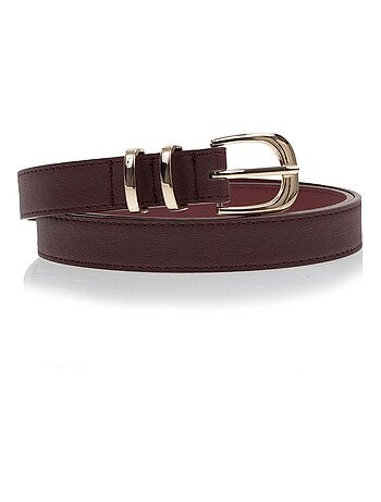 Cintura con fibbia dorata, 100% pelle donna isotoner