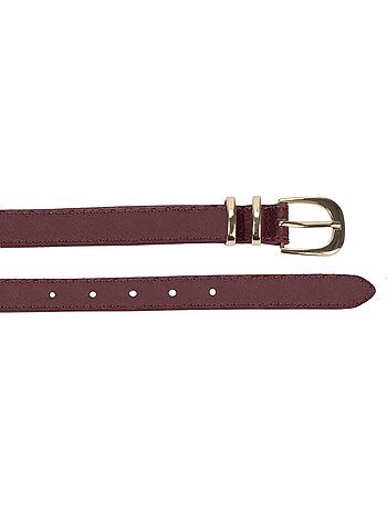 Cintura con fibbia dorata, 100% pelle donna isotoner